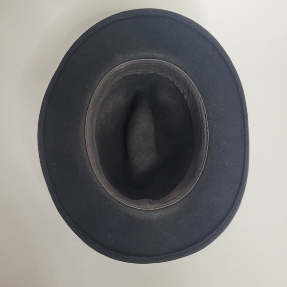 Black felted fedora hat - Picture 8 of 11